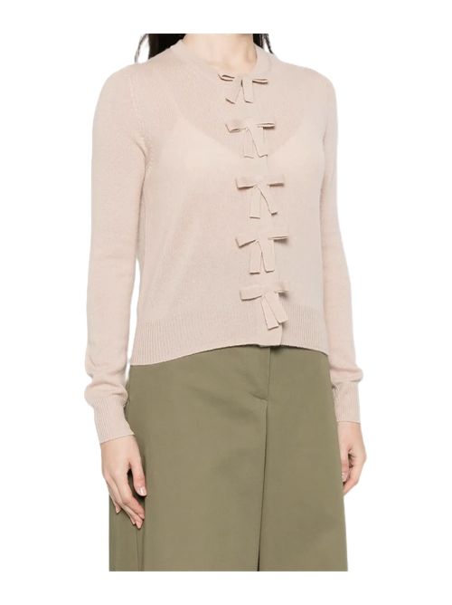 Allude Bow-detail Cashmere Cardigan beige Allude | 255/1113042 42